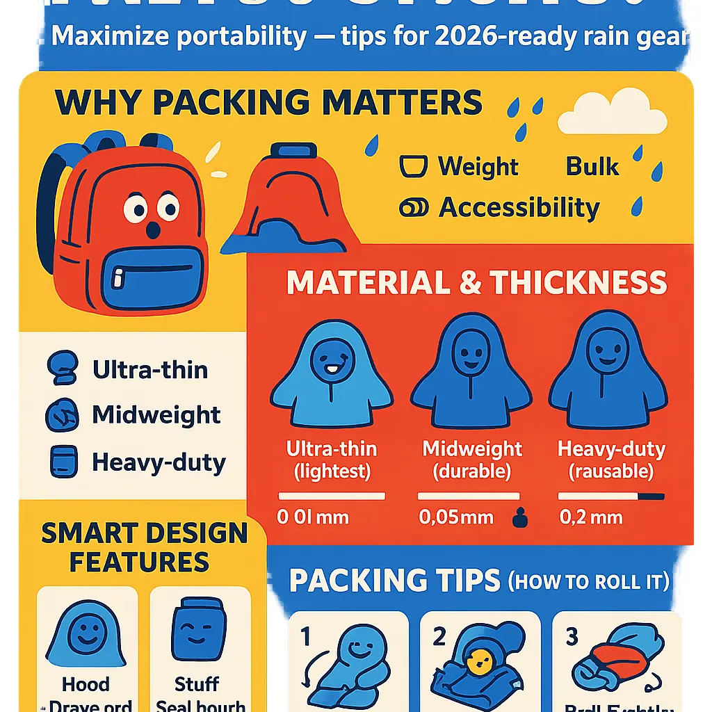 hooded rain poncho - Disposable