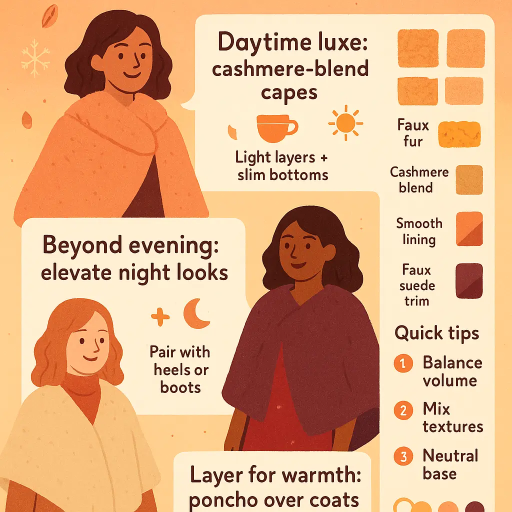 faux fur poncho womens - Faux