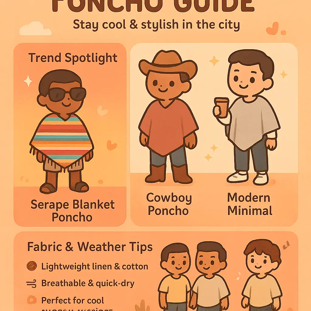 mens summer poncho - Poncho