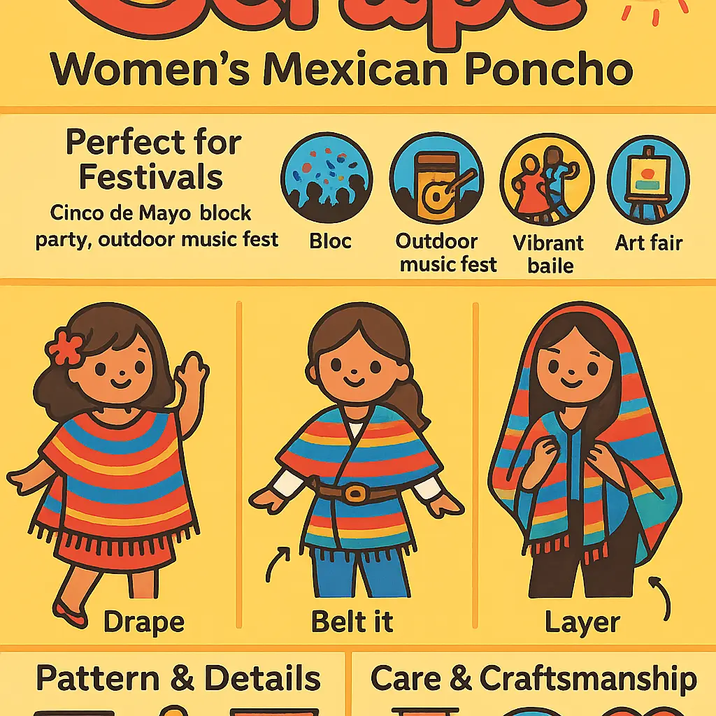 women's mexican poncho - Serape