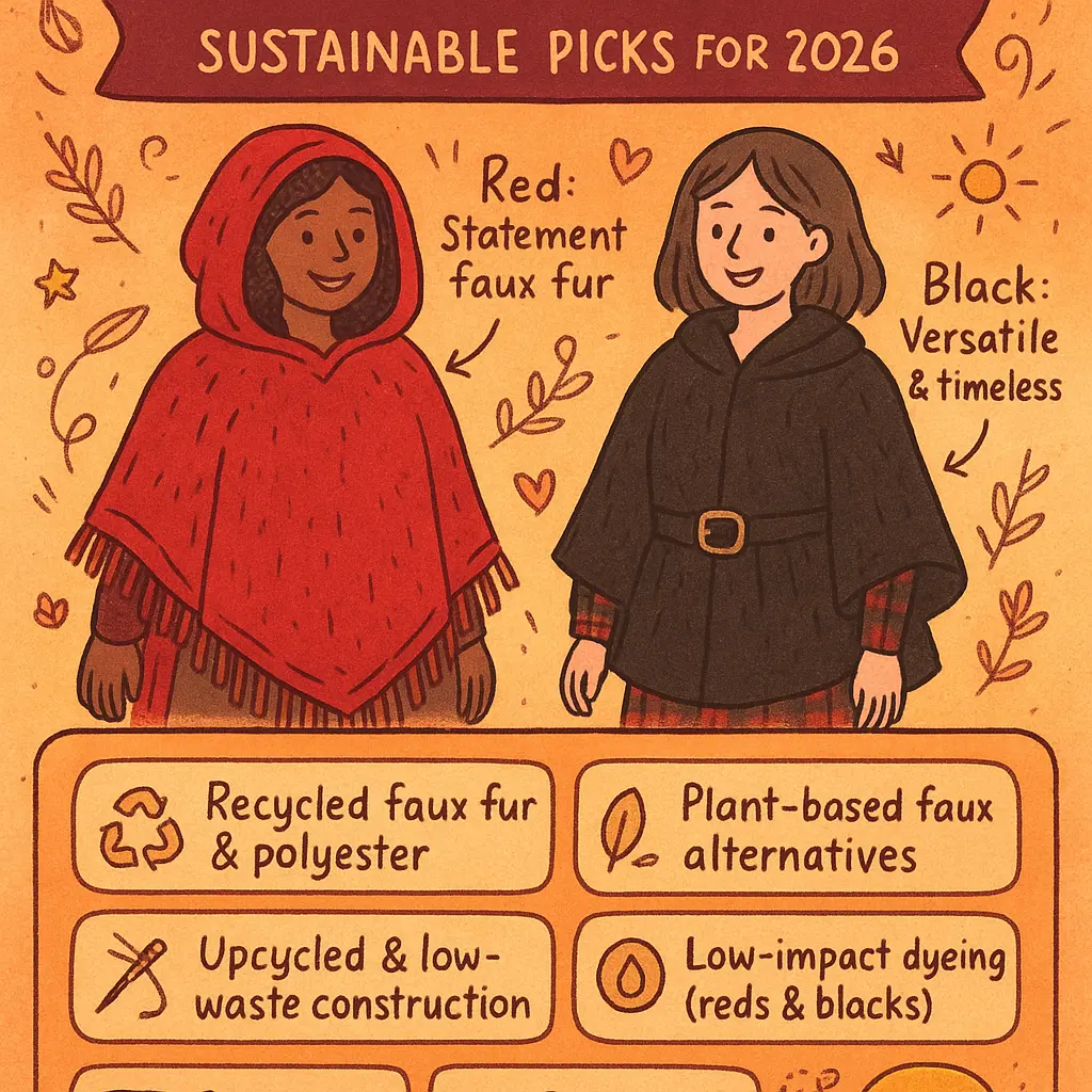 red and black poncho - Poncho