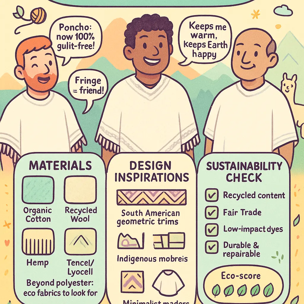 white poncho mens - Clothing