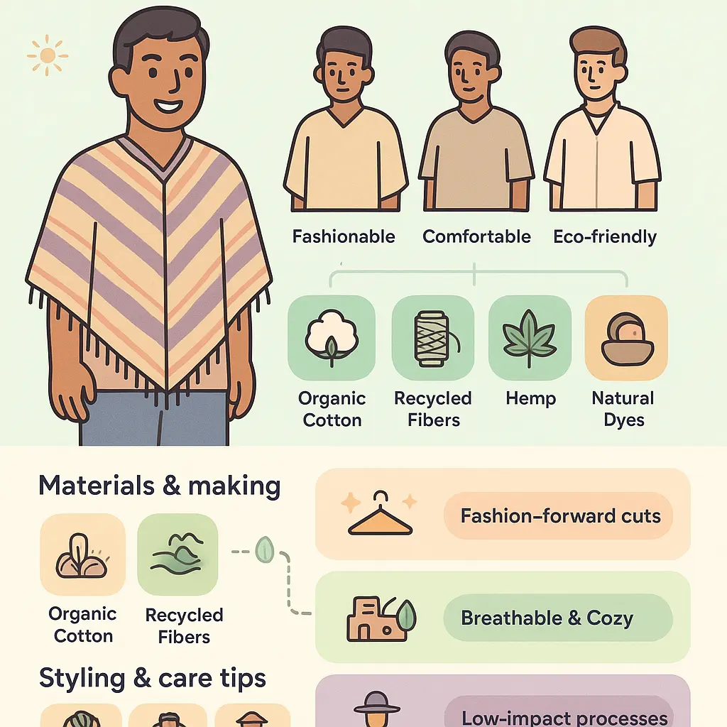 men's mexican poncho - Poncho