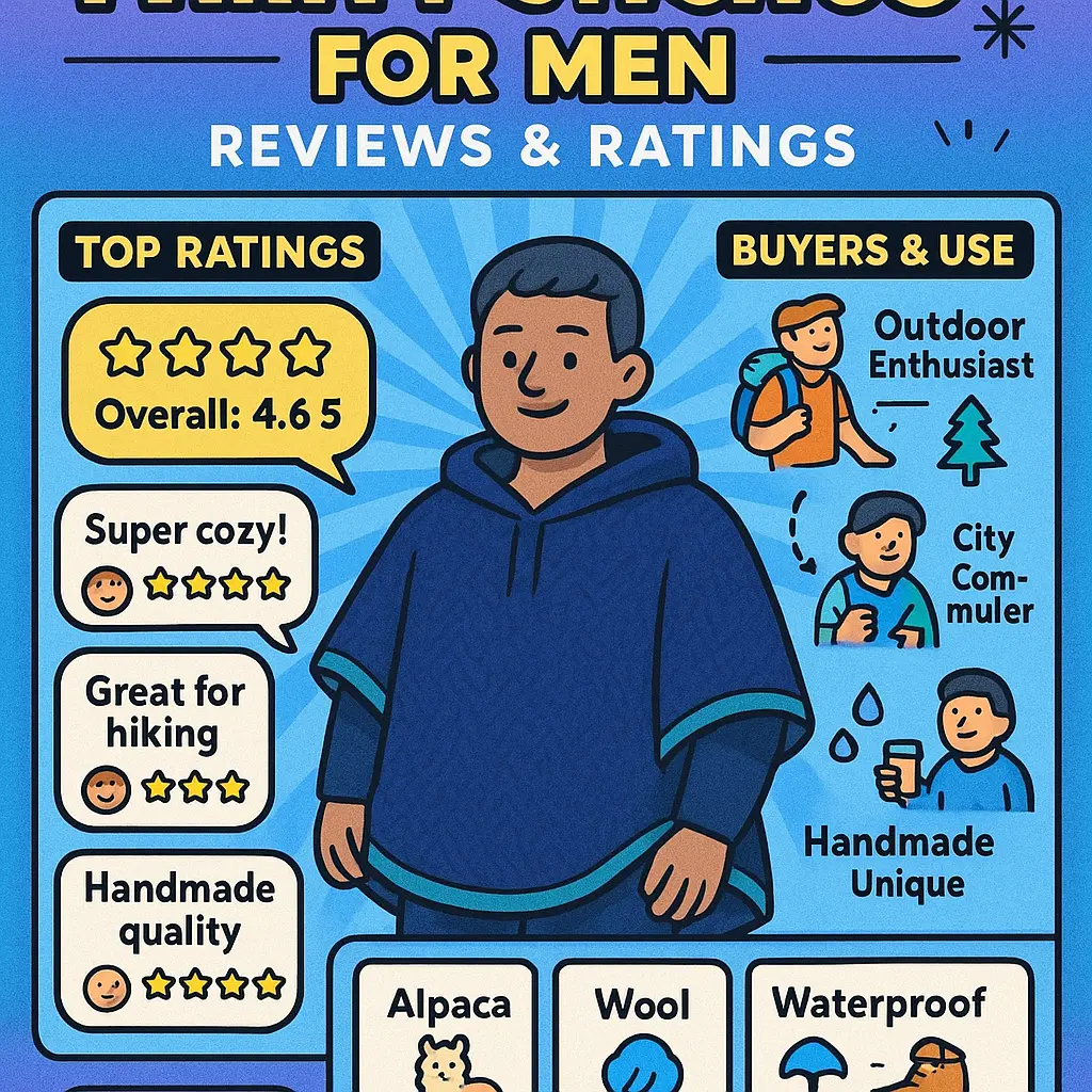 warm poncho mens - Outdoor