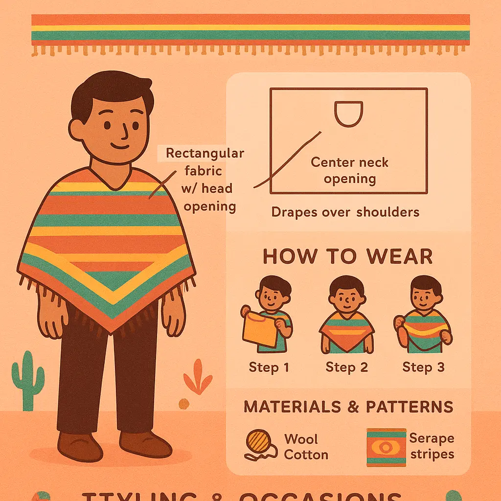 men's mexican poncho - Mexican
