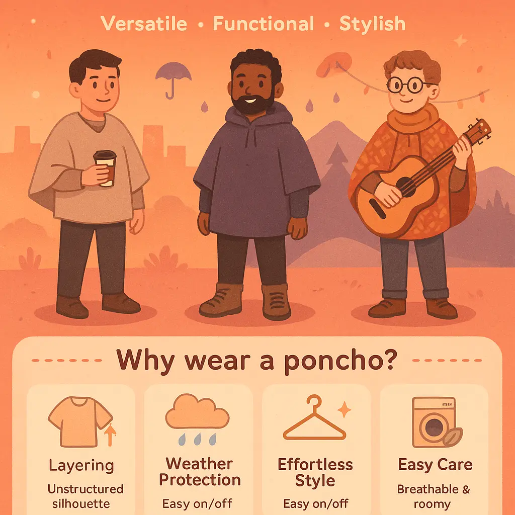 mens poncho - Poncho