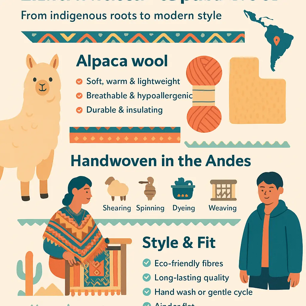 men's mexican poncho - Alpaca