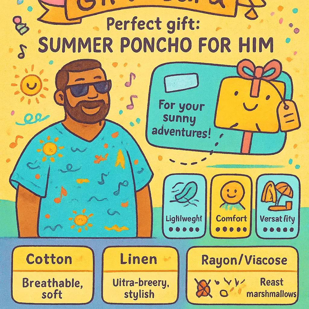 mens summer poncho - Gift