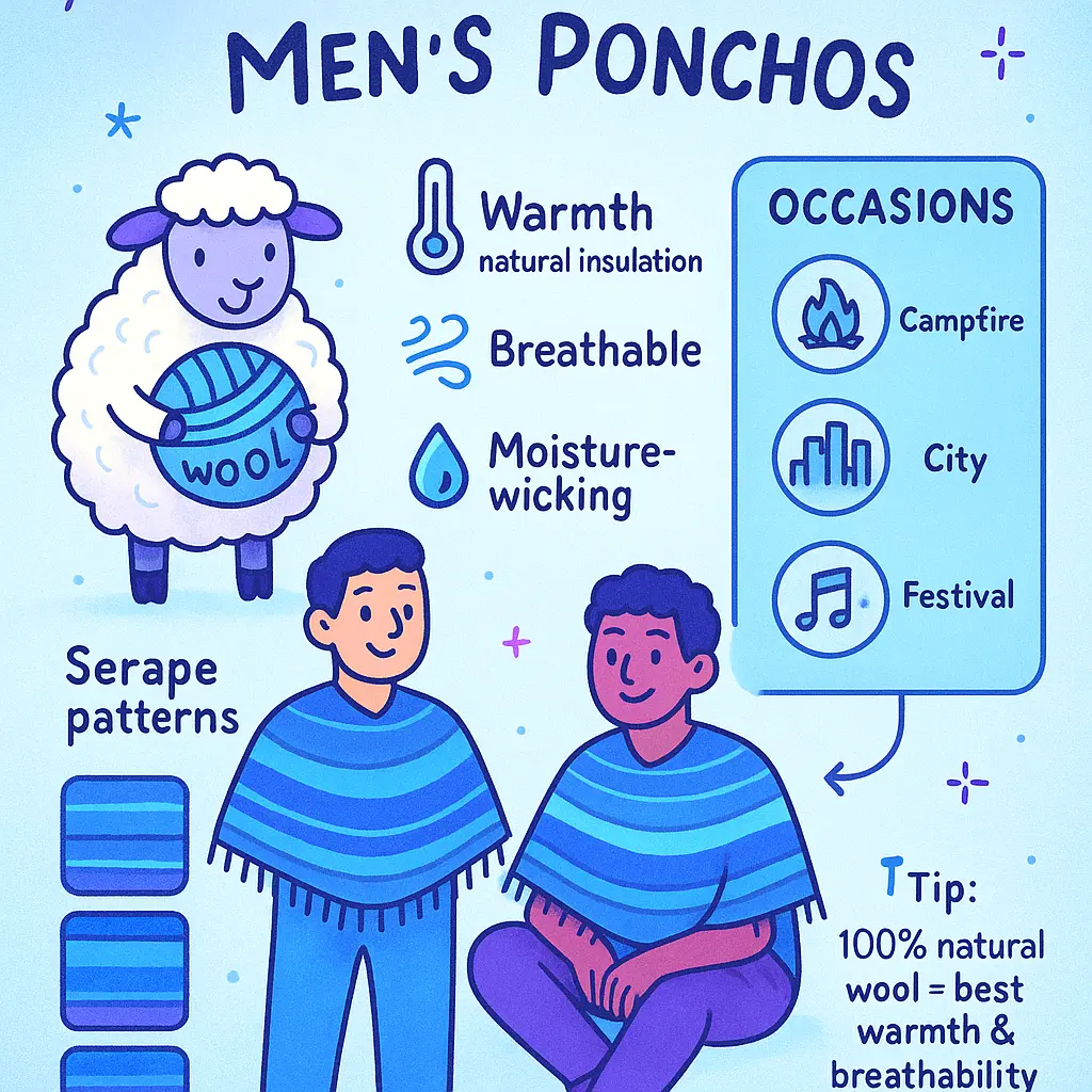 mens poncho - Serape