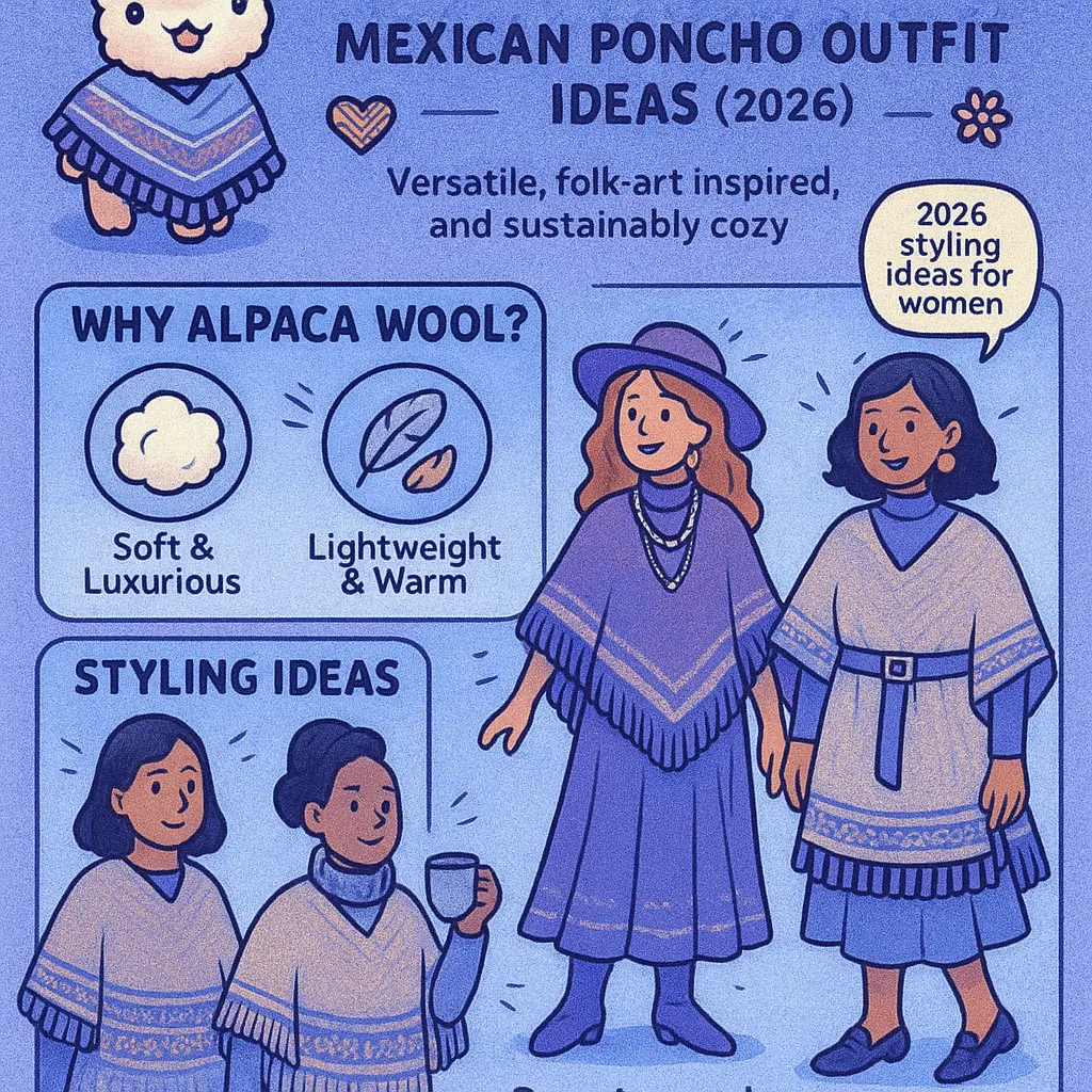 women's mexican poncho - Alpaca