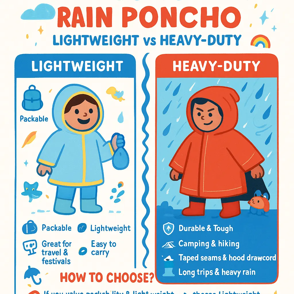 hooded rain poncho - Raincoat