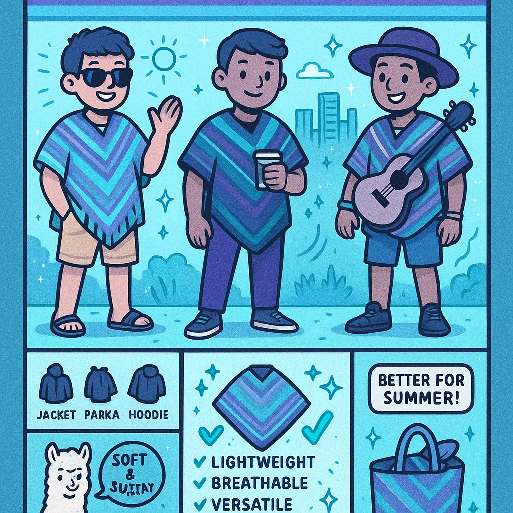 mens summer poncho - Serape