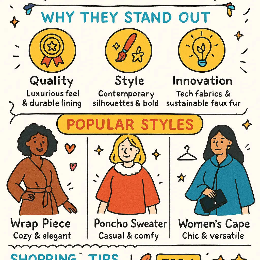 faux fur poncho womens - Accessories