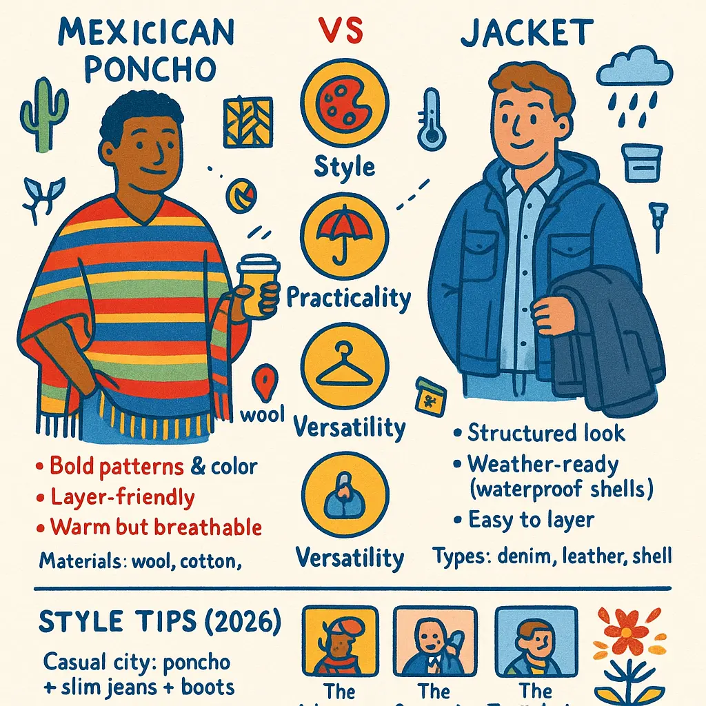 mens poncho - Mexican