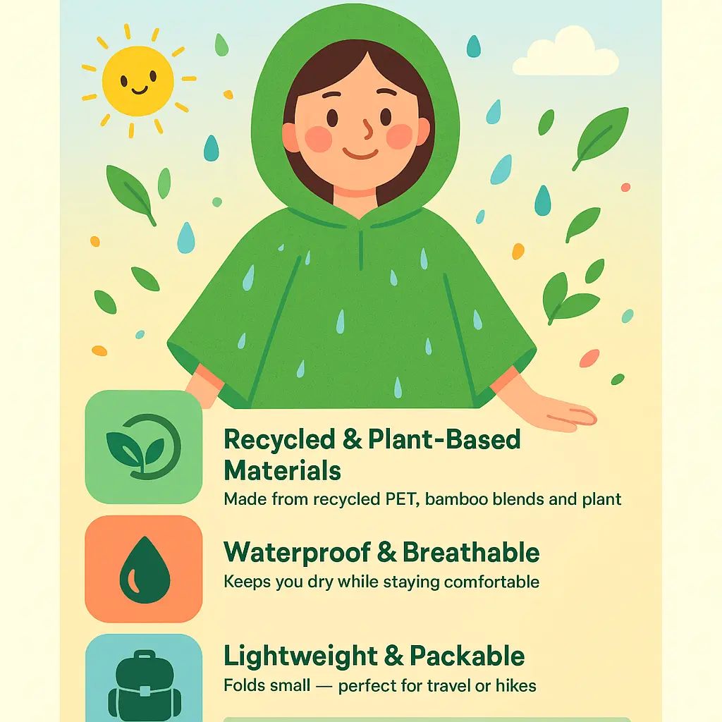 green poncho with hood - SaphiRose