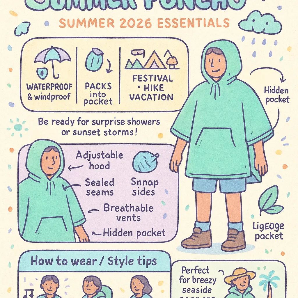 mens summer poncho - Unisex