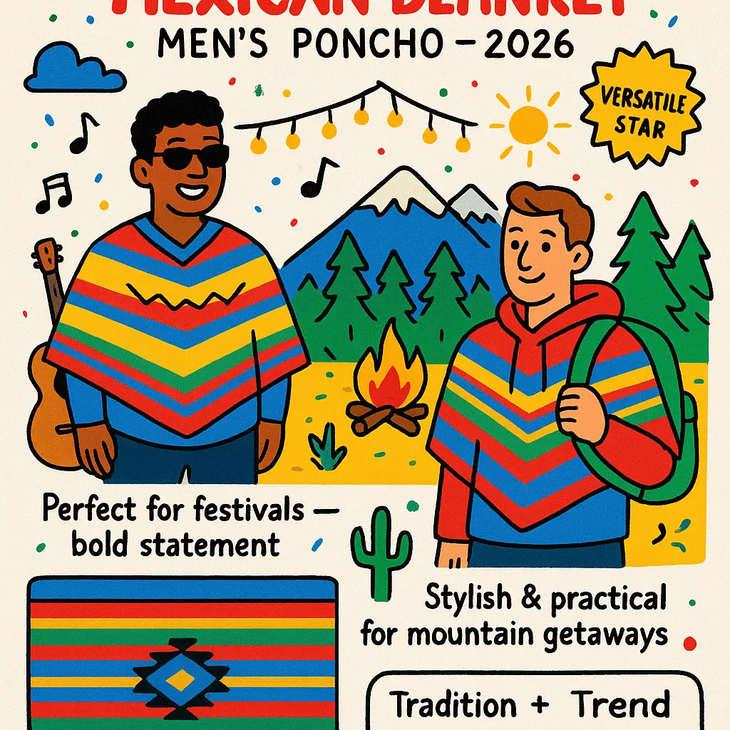 men's mexican poncho - Mexican