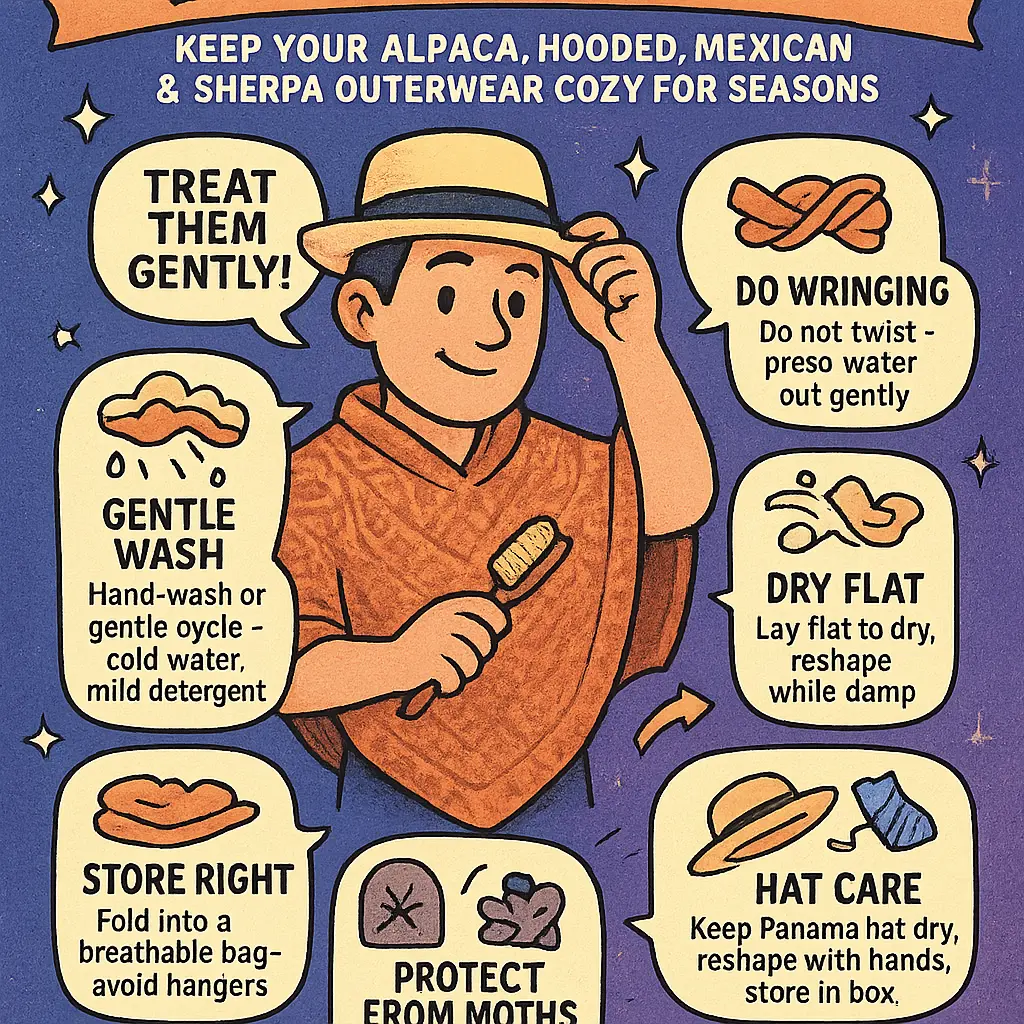 warm poncho mens - Panama