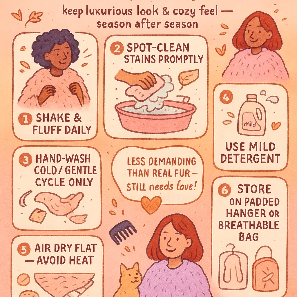 faux fur poncho womens - Poncho