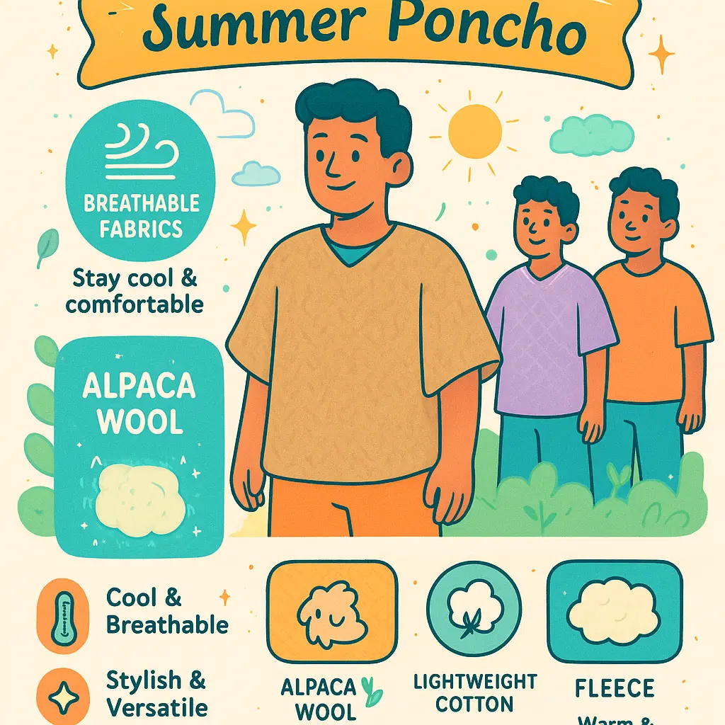 mens summer poncho - Poncho