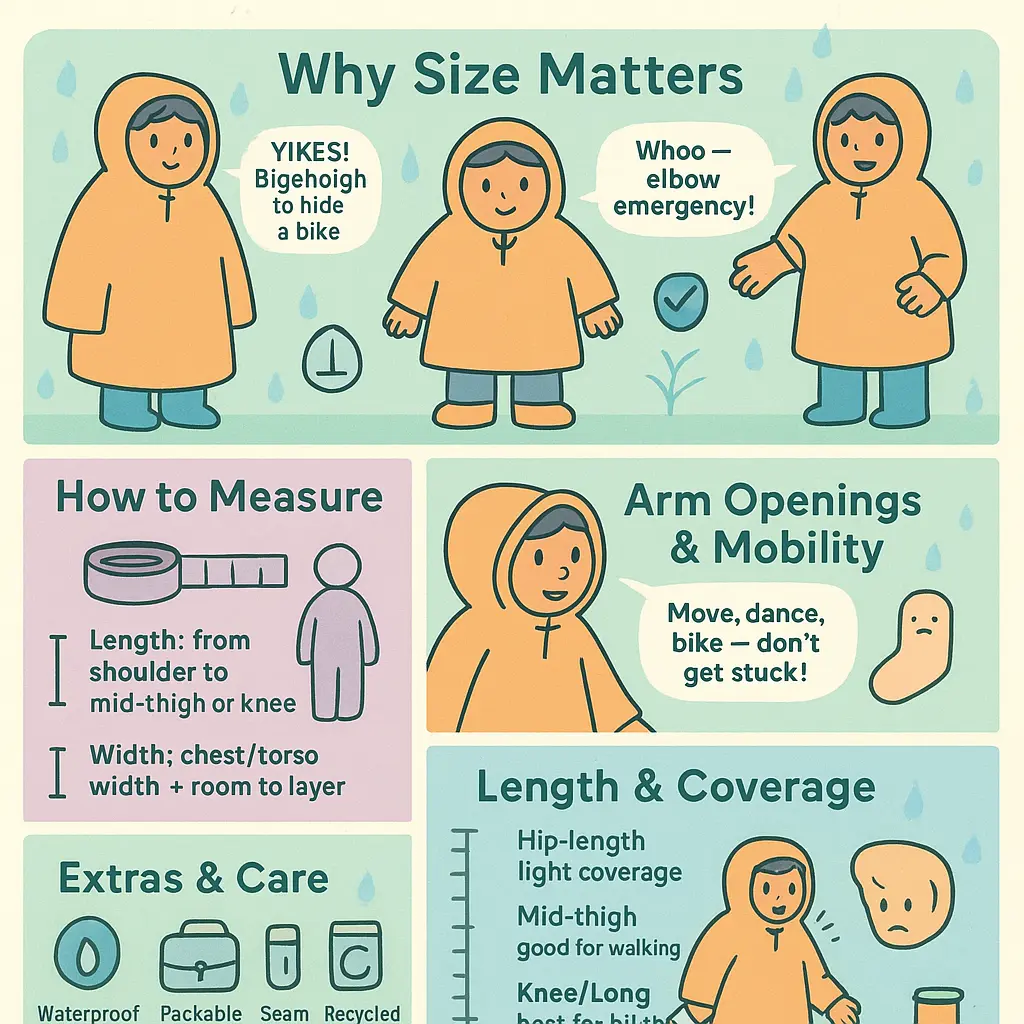 hooded rain poncho - Waterproof